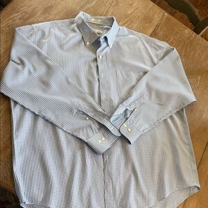 Peter Millar Light Blue Gingham Button-Down Shirt